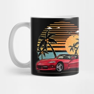 Dodge Viper 1991 car sunset Mug